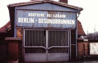 S-Bahnhof Berlin-Gesundbrunnen, Ausgang Badstra&szlig;e, Datum: 08.01.1984, ArchivNr. 4.14